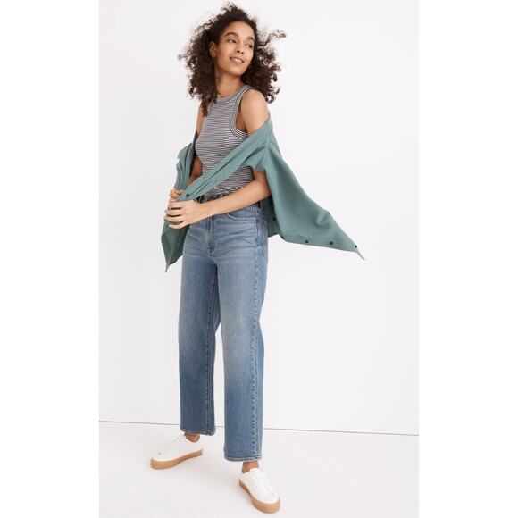 Madewell The Perfect Vintage Wide-Leg Crop Jean in Montclare Wash TENCEL Edition - Picture 2 of 5